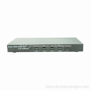 Super HDMI Matrix, 4x4 Over HD BaseT, Supports Highest Video Resolution 1080p